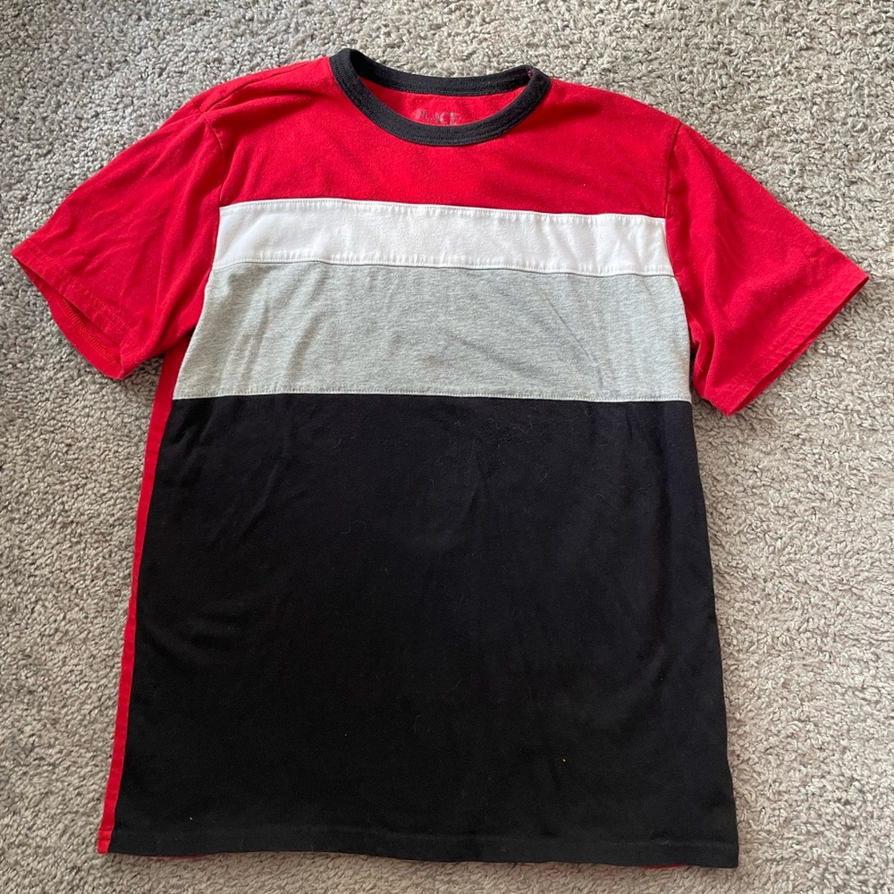❤️5 for $20 Children's Place Sz Boys L (10-12) Colorblock T-Shirt Chest 34"  B27